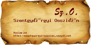 Szentgyörgyi Osszián névjegykártya